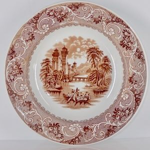 Rare Brown Westhead Moore & Co Rhine Bowl 1890-1904 Antique B-WM & Co Germany